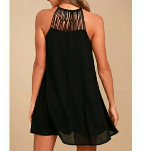 Lulu's Tell Me Black Swing Dress - Picture 2 of 9